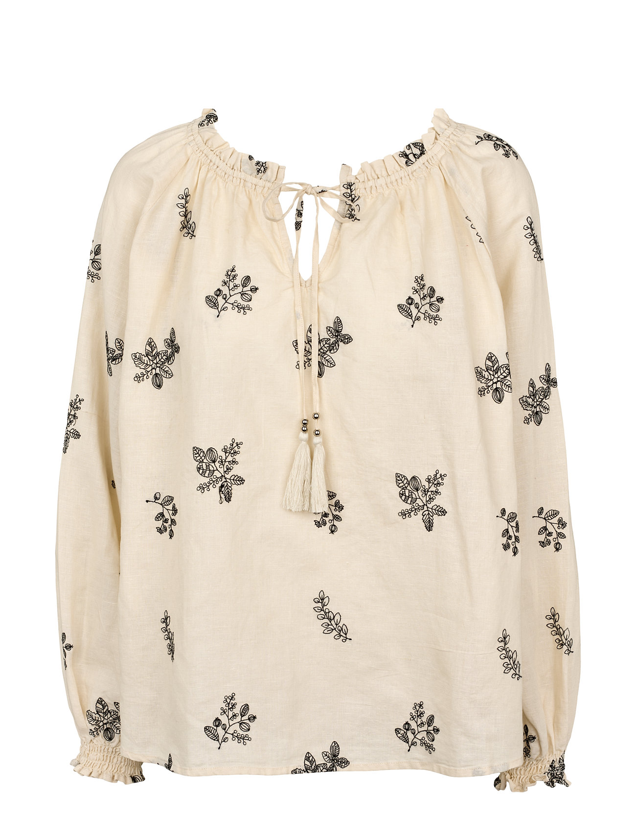 Missya Vigga Beach Shirt, M, Beige, Bluser > Langærmede, Dame