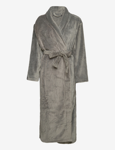 Cornflocker fleece robe long - badrumstextilier - sedona sage grey