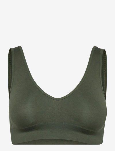 Lucia bra top widestraps solid - pehmed rinnahoidjad - army green