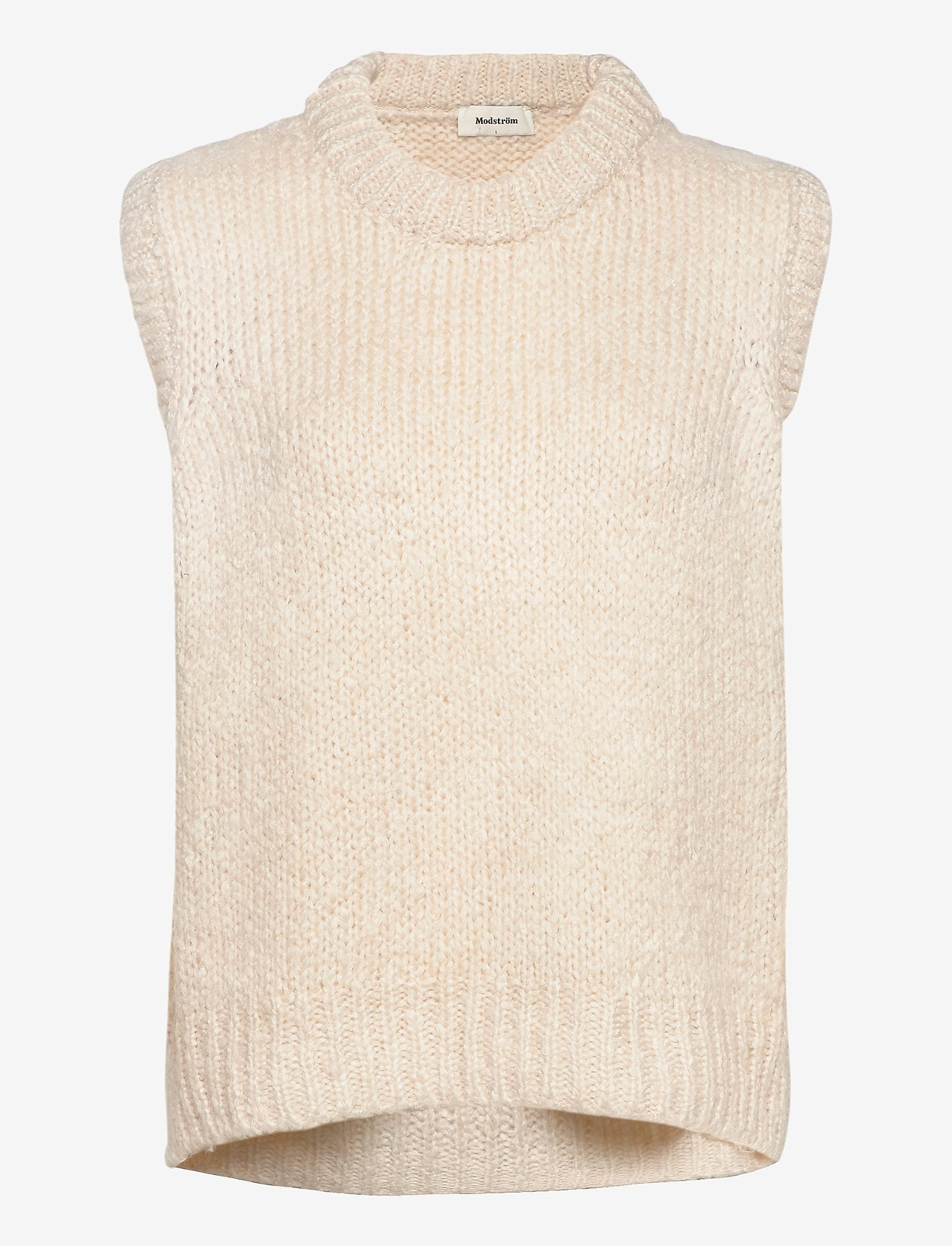 white knitted vest