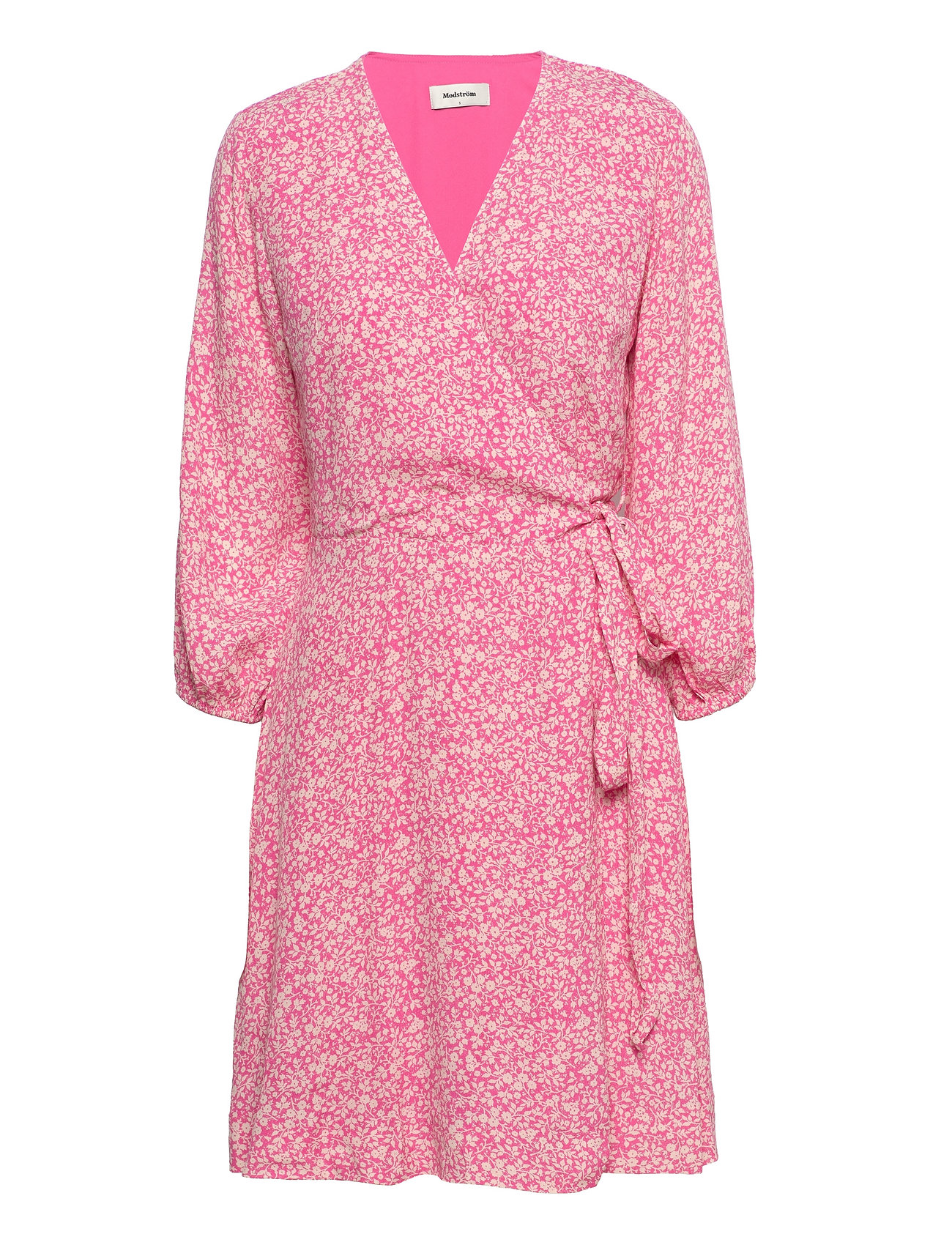 Rinnamd Print Wrap Dress Pink Modström