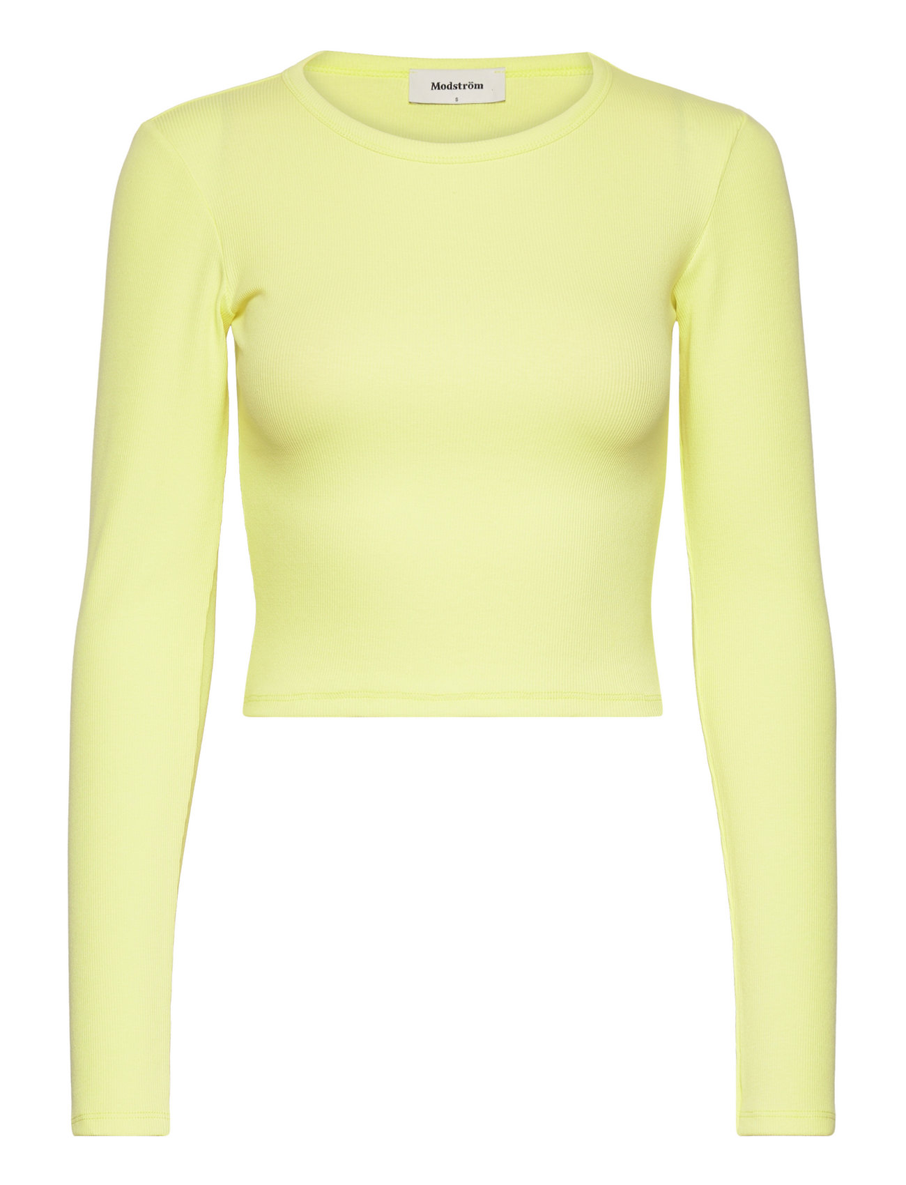 Igormd Ls Crop Top Yellow Modström