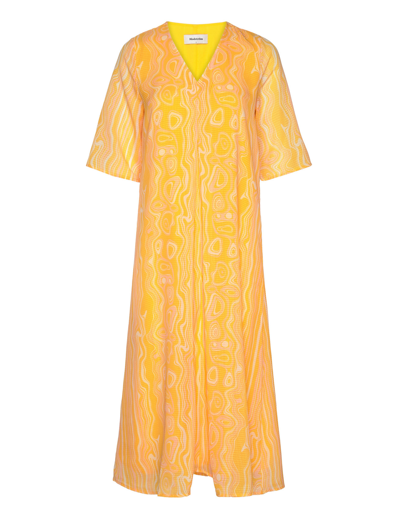 Dontemd Long Print Dress Maxiklänning Festklänning Orange Modström