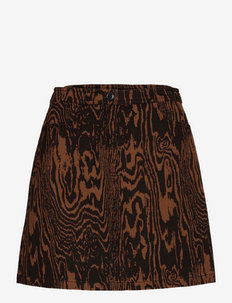 Mateo print skirt - kurze röcke - pecan wood