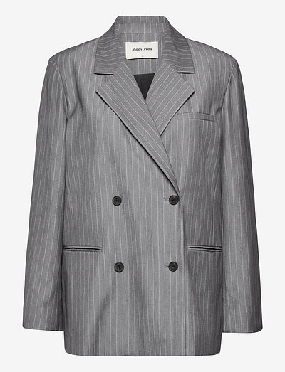 TaoMD blazer - dobbeltradede blazere - grey pinstripe