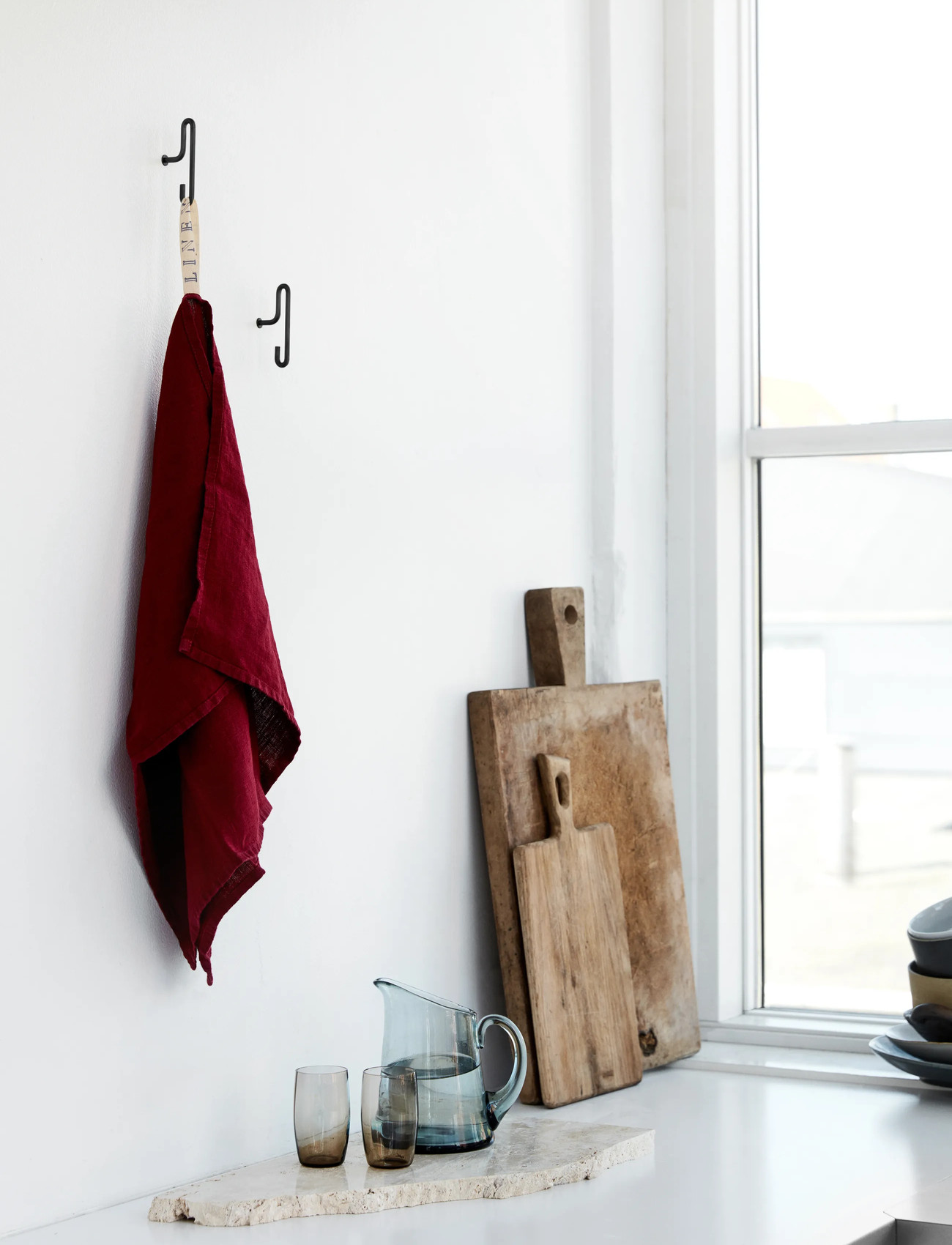 MOEBE Wall Hooks Small 2-Pack, One Size, Black, Knager Og Knopper > Knager, Unisex