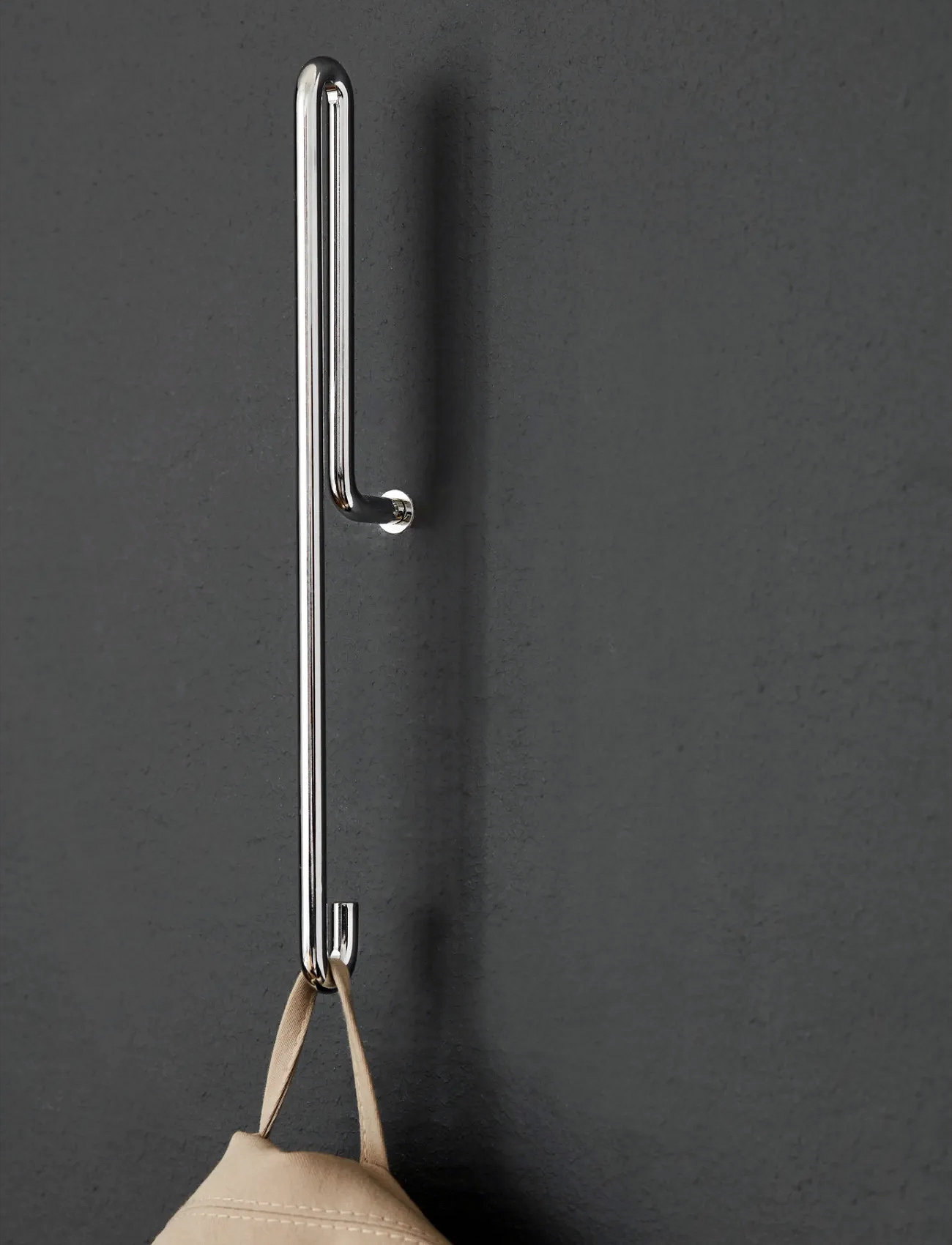 MOEBE Wall Hook, Stainless Steel, Small (X2), 7.9X6.7 cm, Silver, Knager Og Knopper > Knager, Unisex