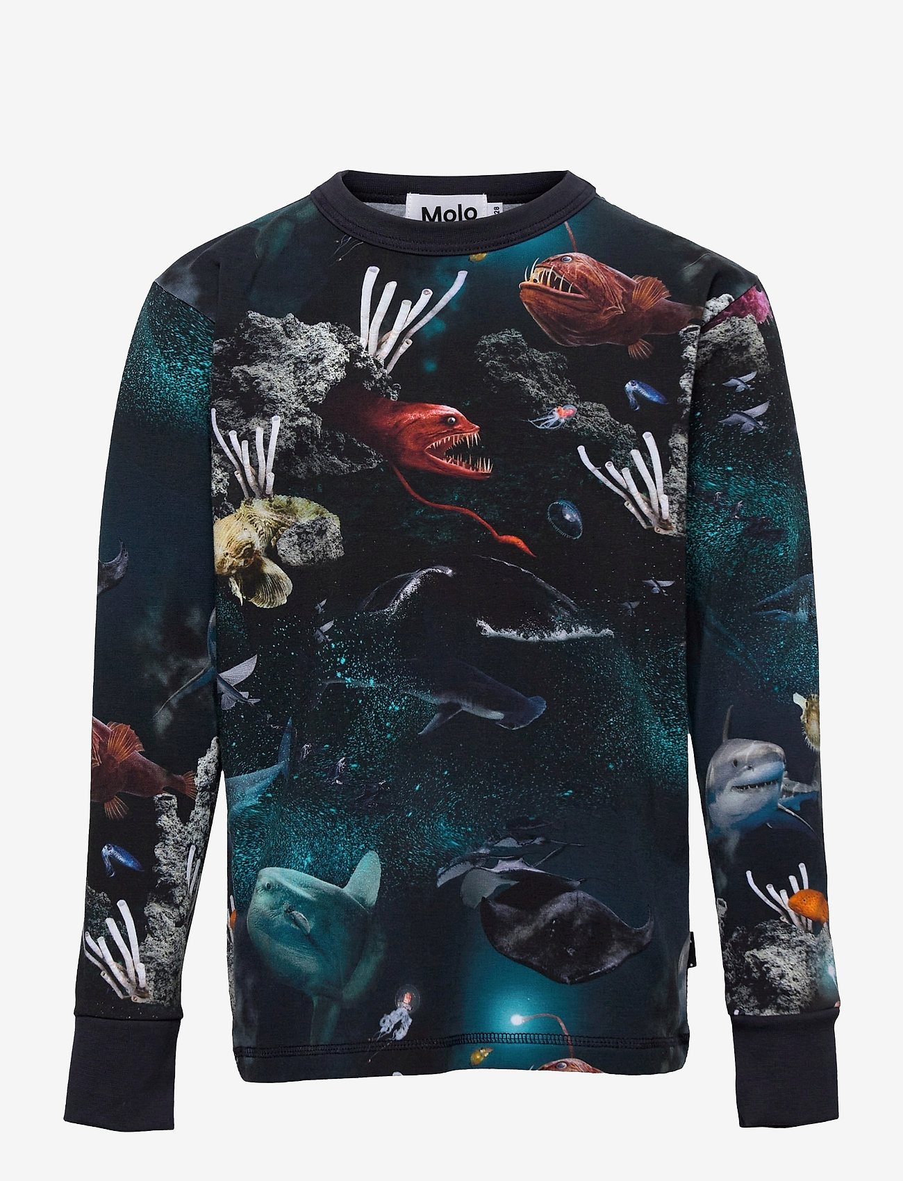Molo - Rill - pattern long-sleeved t-shirt - deep sea - 0