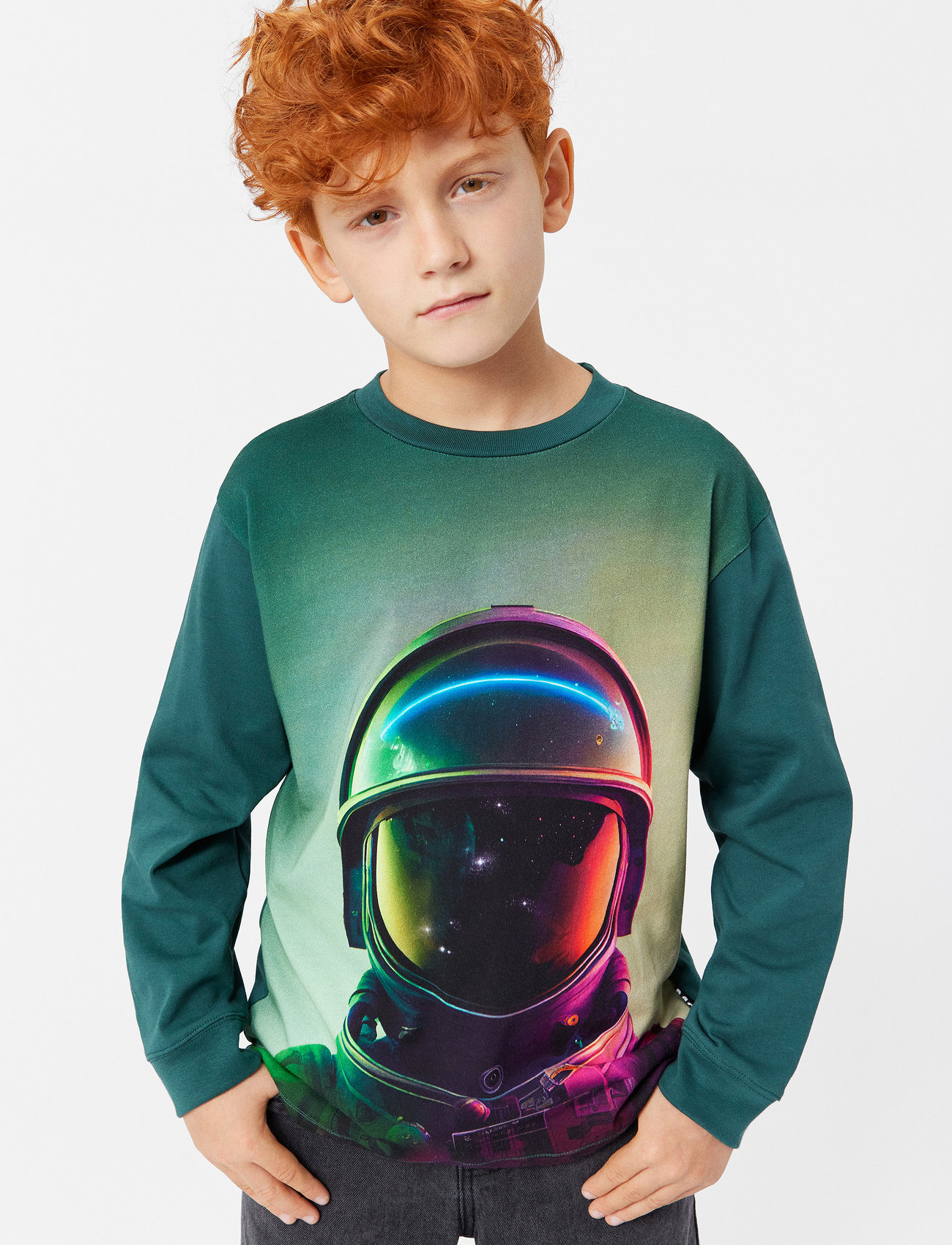 Molo Rube, 92, Green, T-Shirts > Langærmede T-shirts, Børn