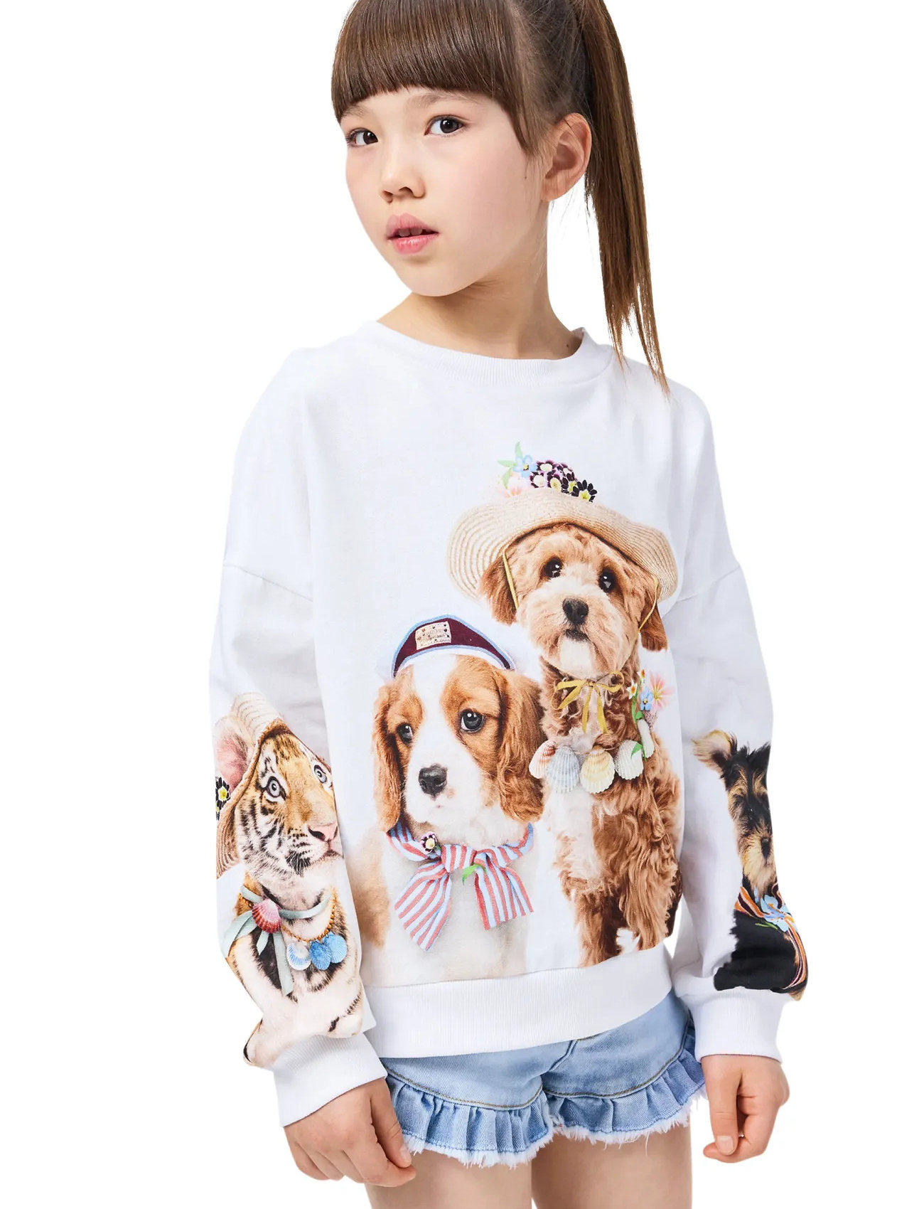 Molo Maxi, 110, White, Sweatshirts & Hættetrøjer > Sweatshirts, Børn