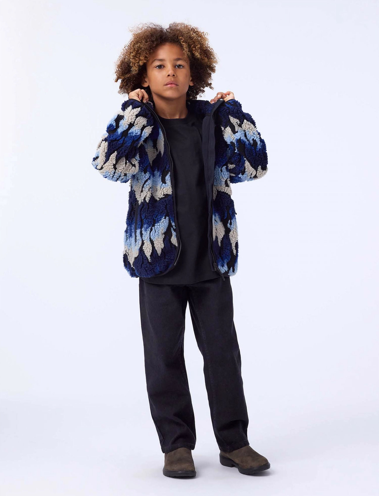 Molo Unique, 128, Navy, Yderbeklædning Af Fleece > Fleecejakker, Børn