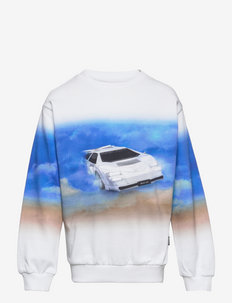 Miksi - sportiska stila džemperi un džemperi ar kapuci - white car
