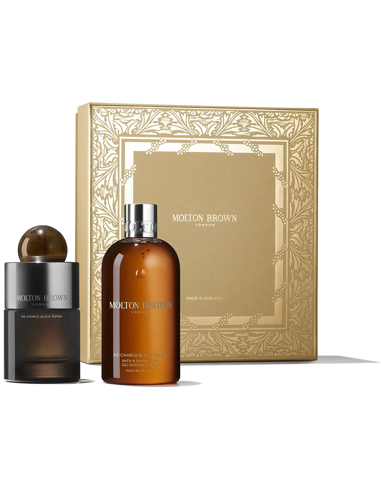 Molton Brown Gift Set Re-Charge Black Pepper Fragrance Set Edp + Bath & Shower Gel, 400 ml, Nude, Håndsæbe > Flydende Håndsæbe, Dame