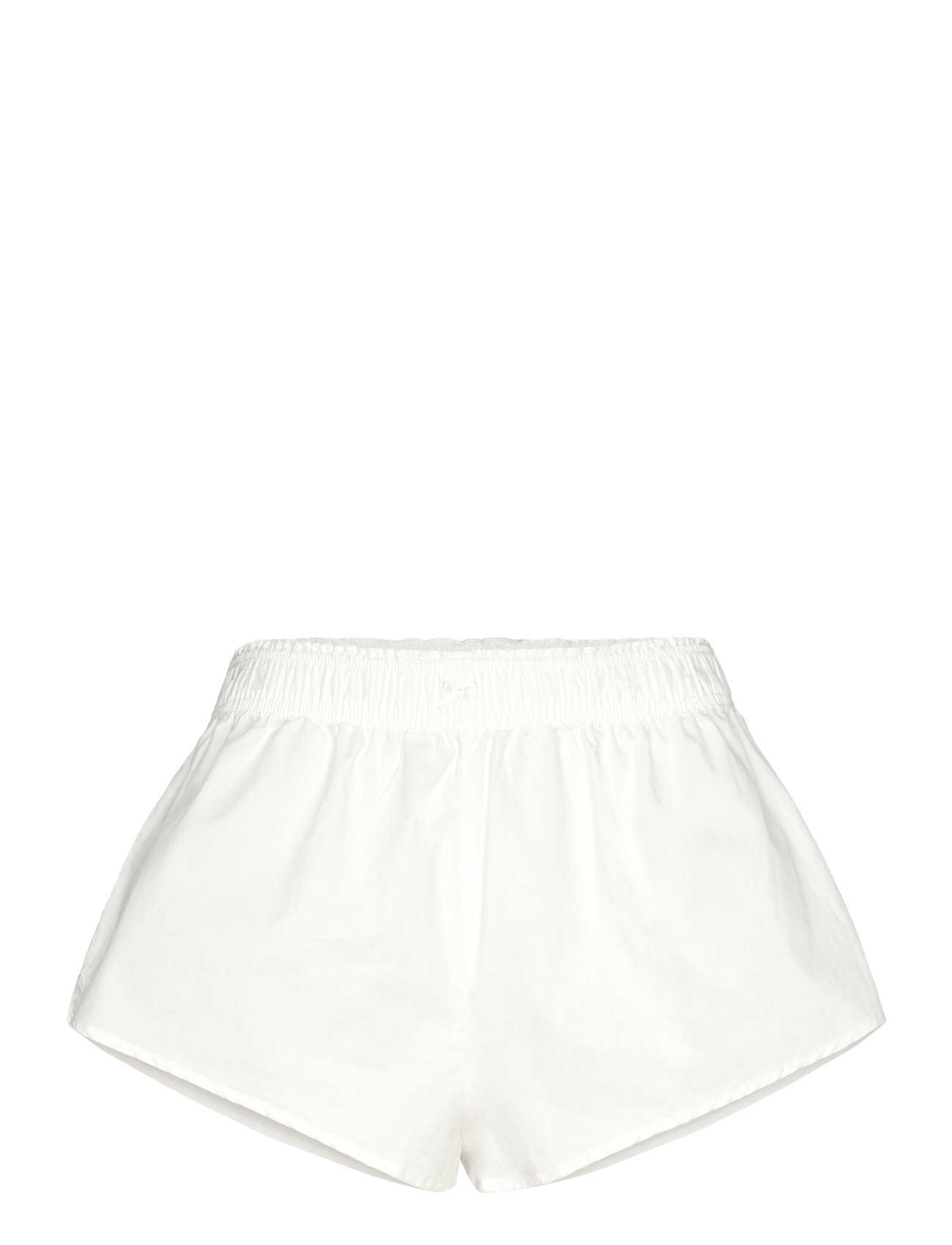 Monki Mid-Rise Cotton Poplin Pyjama Shorts, L, White, Shorts > Afslappede Shorts, Dame