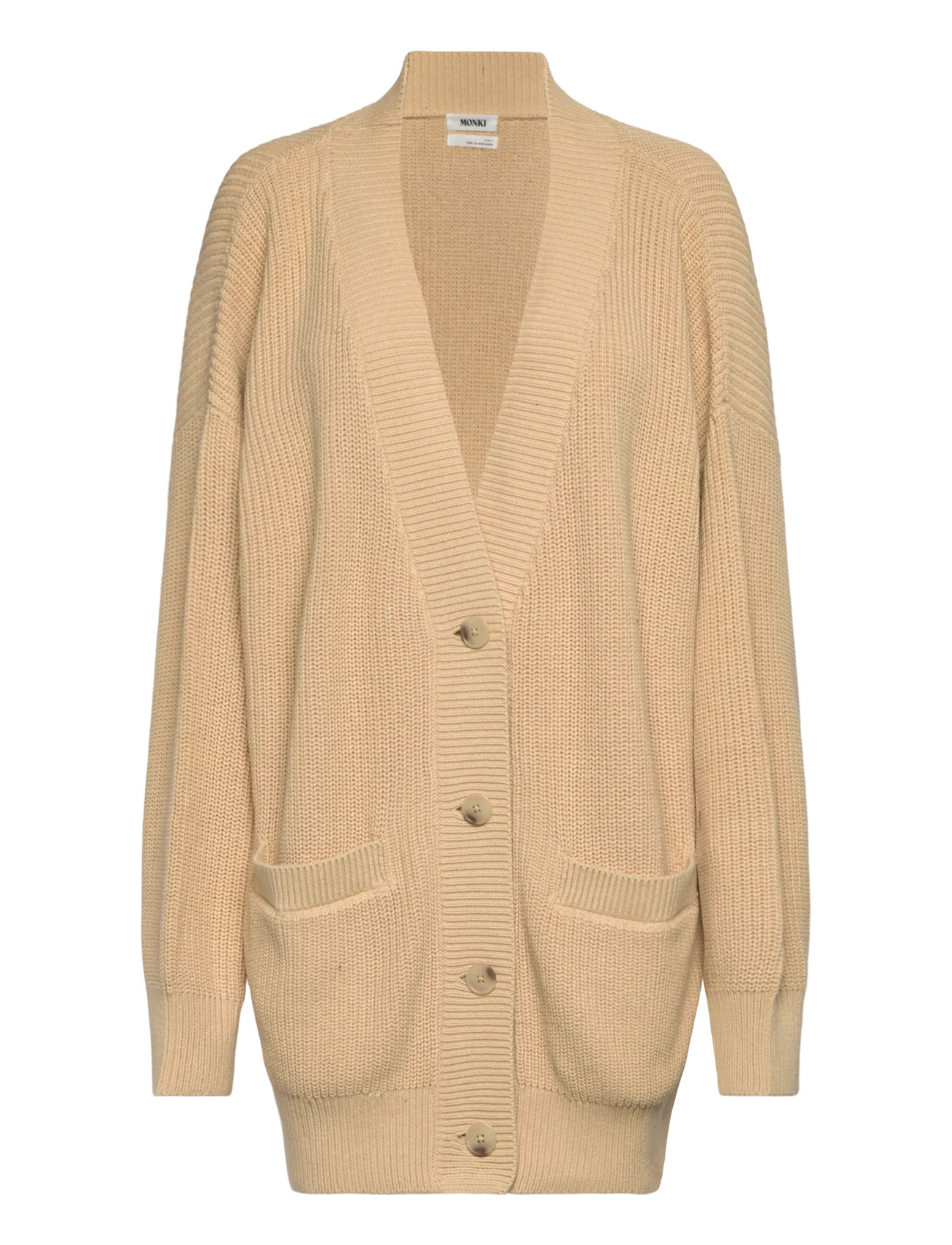 Monki Knitted Cardigan, M, Beige, Strik > Cardigans, Dame