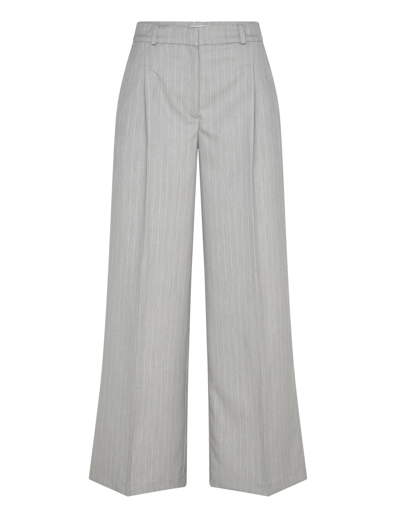 Monki High Waisted Wide Leg Suiting Trousers, 44, Grey, Bukser > Brede Ben, Dame