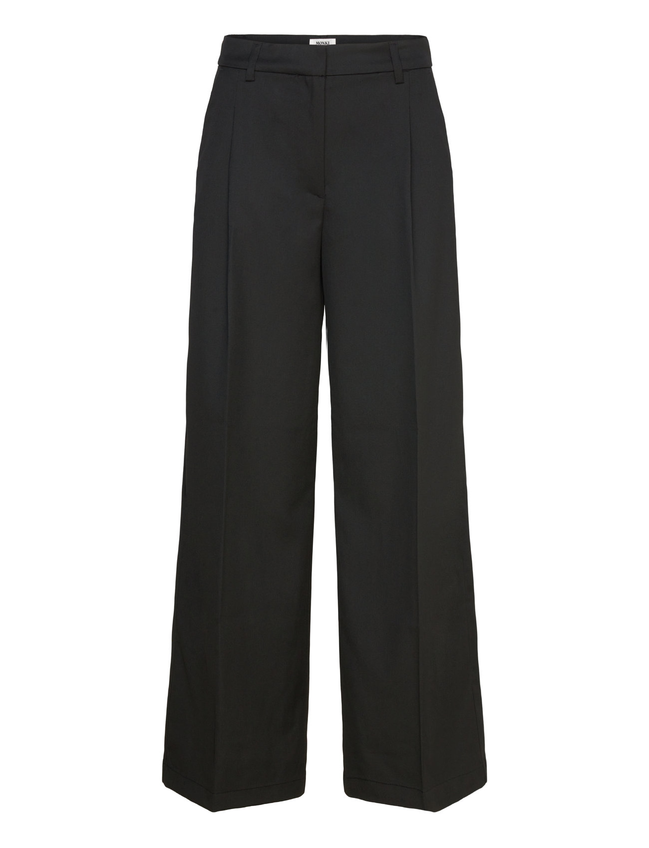Monki High Waisted Wide Leg Suiting Trousers, 40, Black, Bukser > Brede Ben, Dame