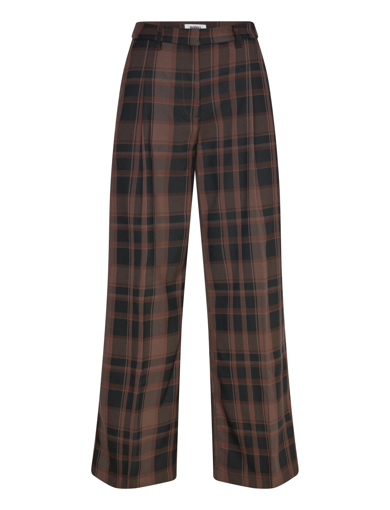 Monki High Waisted Wide Leg Suiting Trousers, 32, Grey, Bukser > Brede Ben, Dame