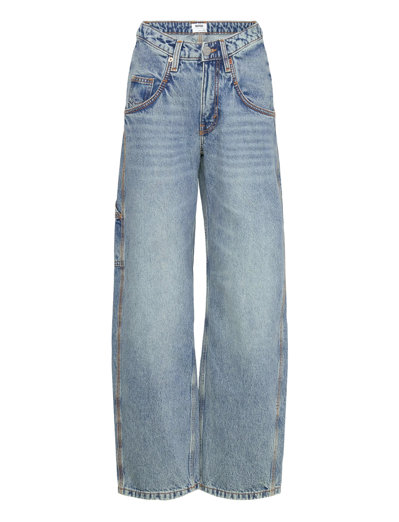 Monki Hw Workwear Jeans, 28, Blue, Jeans > Vidde, Dame