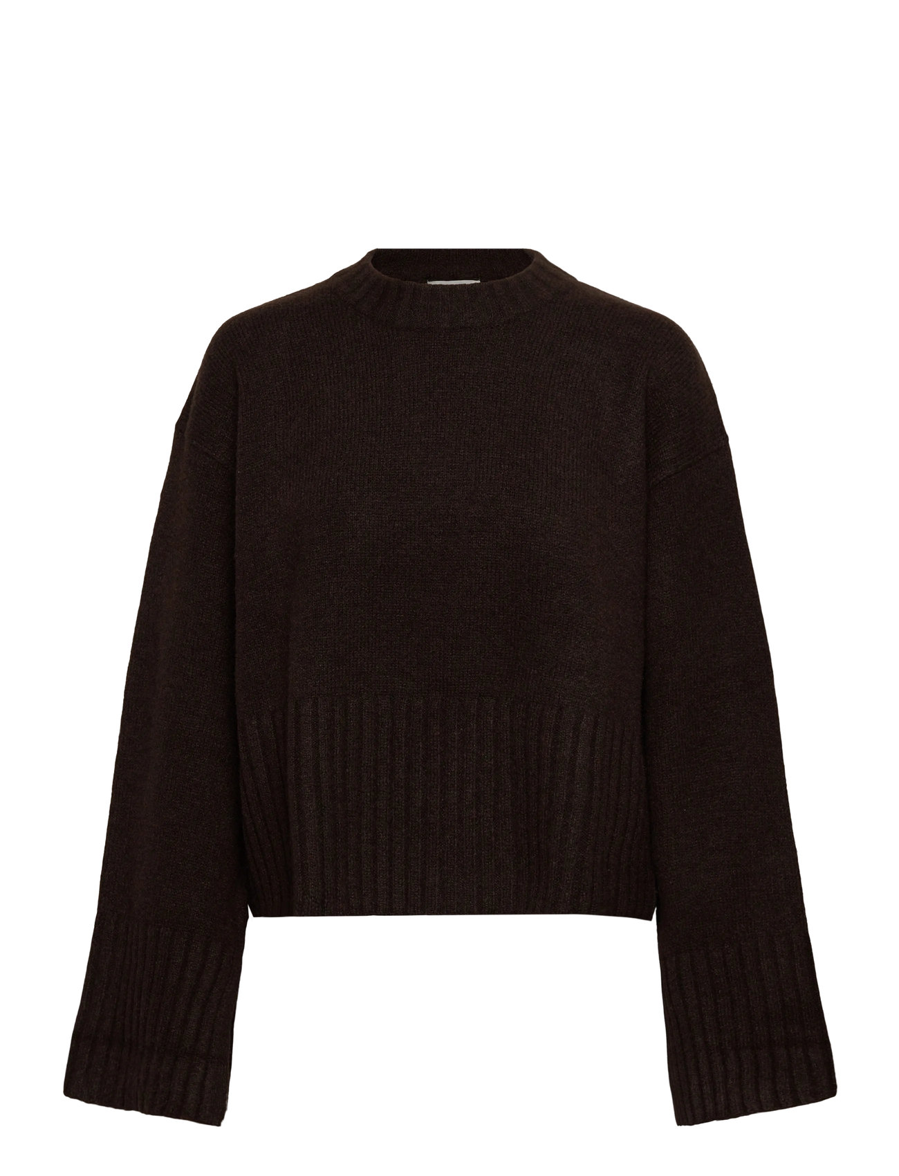 Monki Knitted Oversized Sweater, S, Brown, Strik > Trøjer, Dame