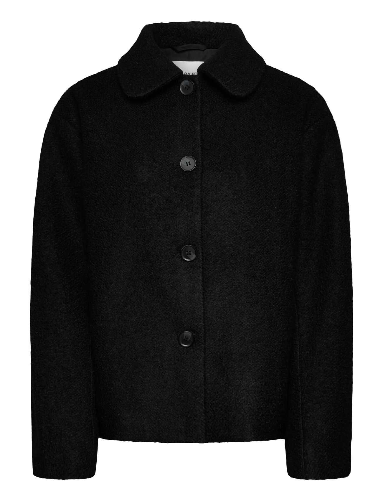 Monki Button Jacket, S, Black, Jakker > Uldjakker, Dame