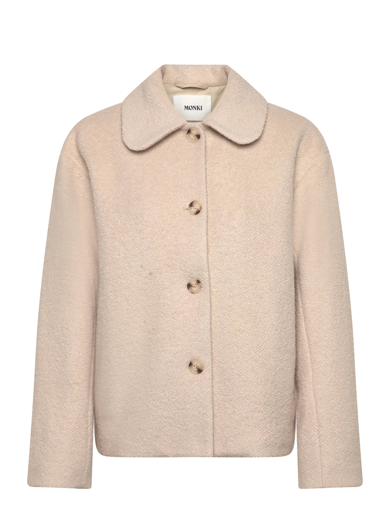Monki Button Jacket, L, Cream, Jakker > Uldjakker, Dame