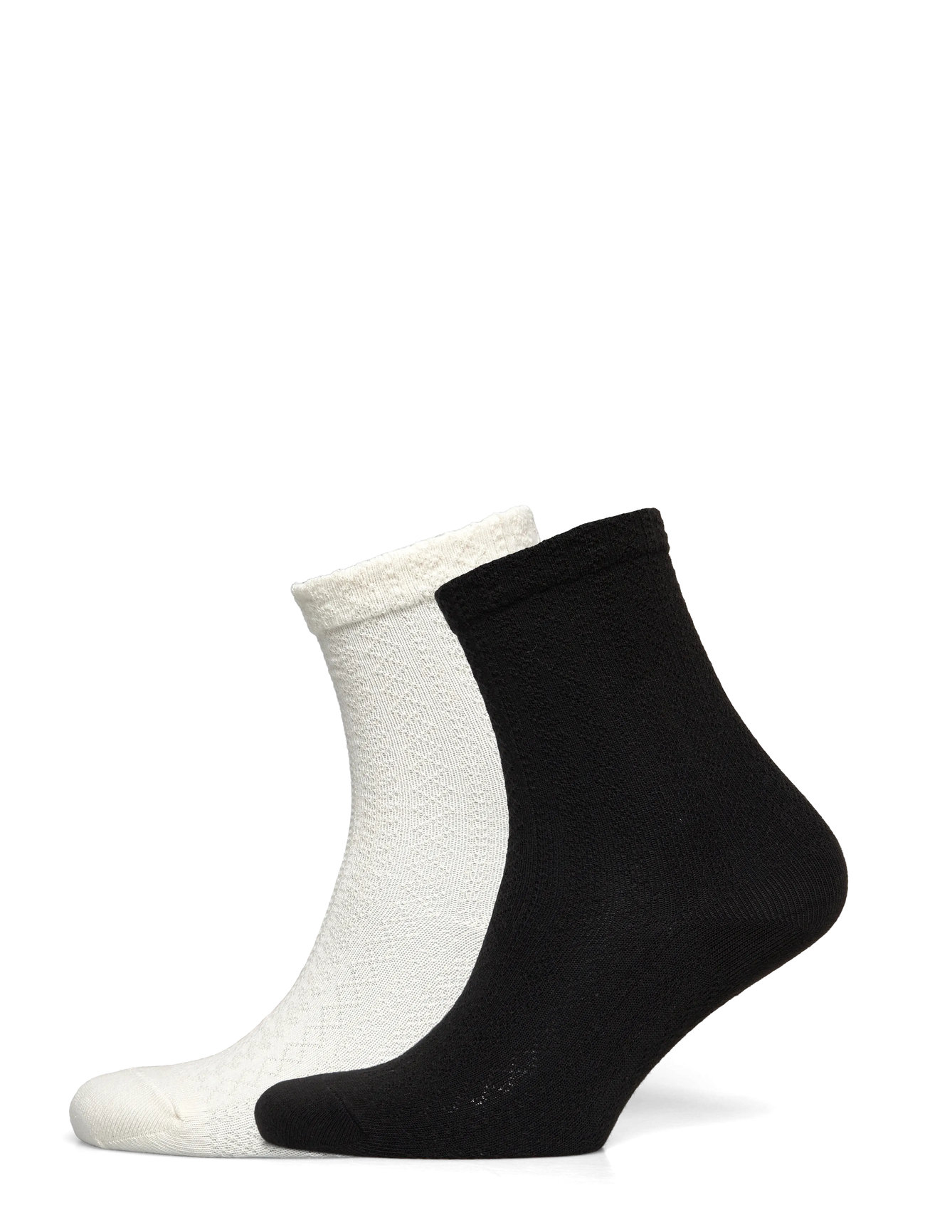 Monki 2-Pack Pointelle Cotton Crew Socks, 36-38, Multi/patterned, Sokker > Almindelige Sokker, Dame