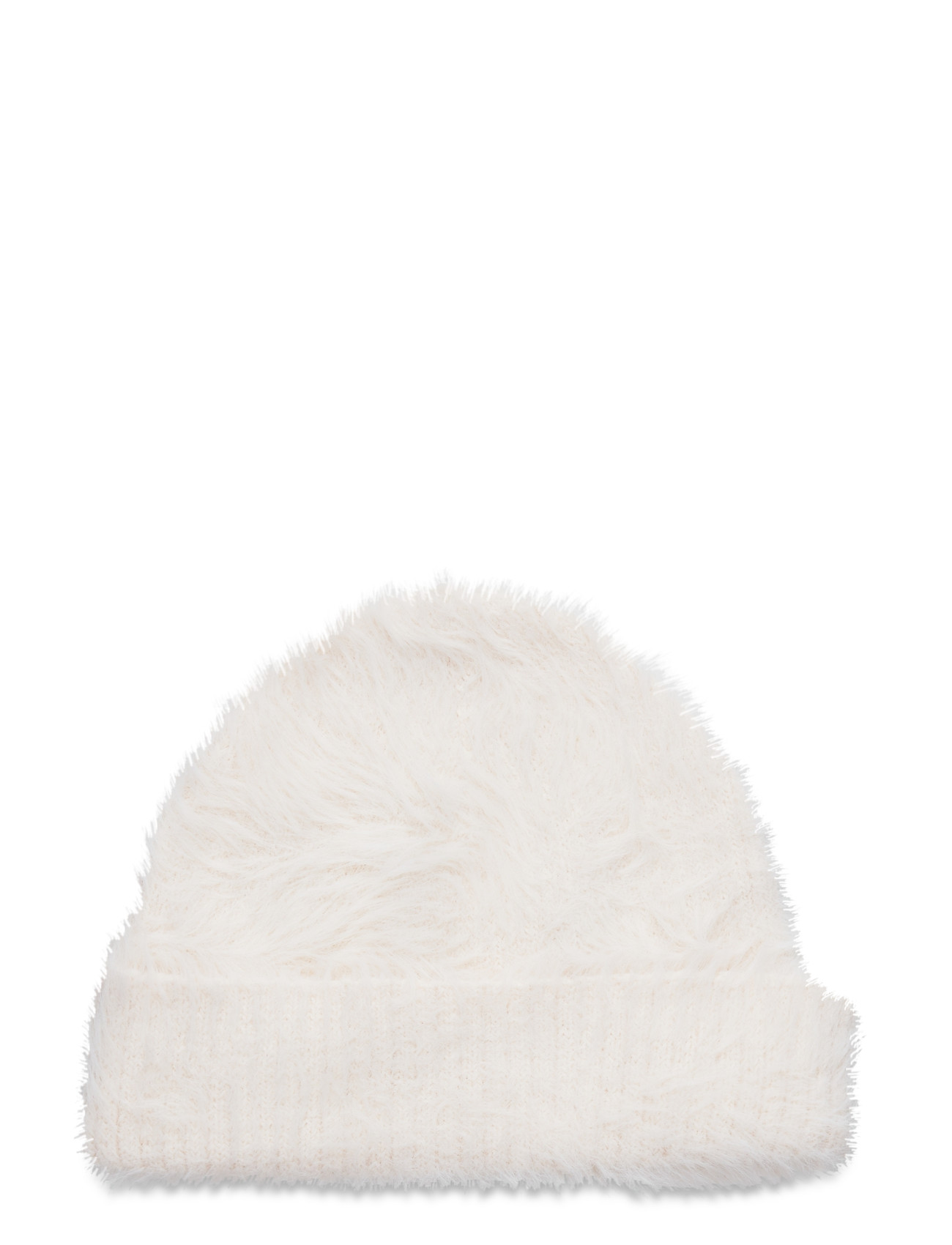 Monki Hairy Hat, One Size, White, Hovedbeklædning > Huer, Dame