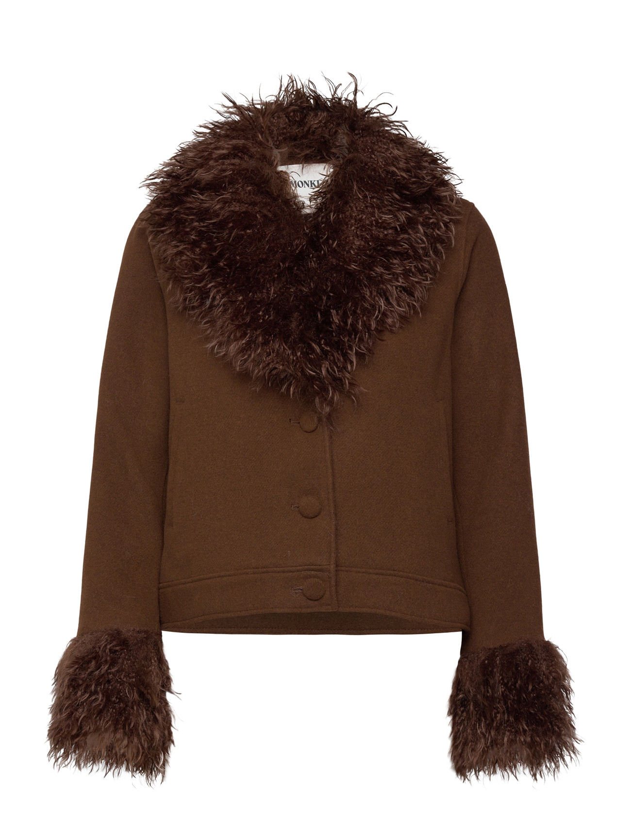 Monki Hoodie Jacket, XS, Brown, Jakker > Uldjakker, Dame
