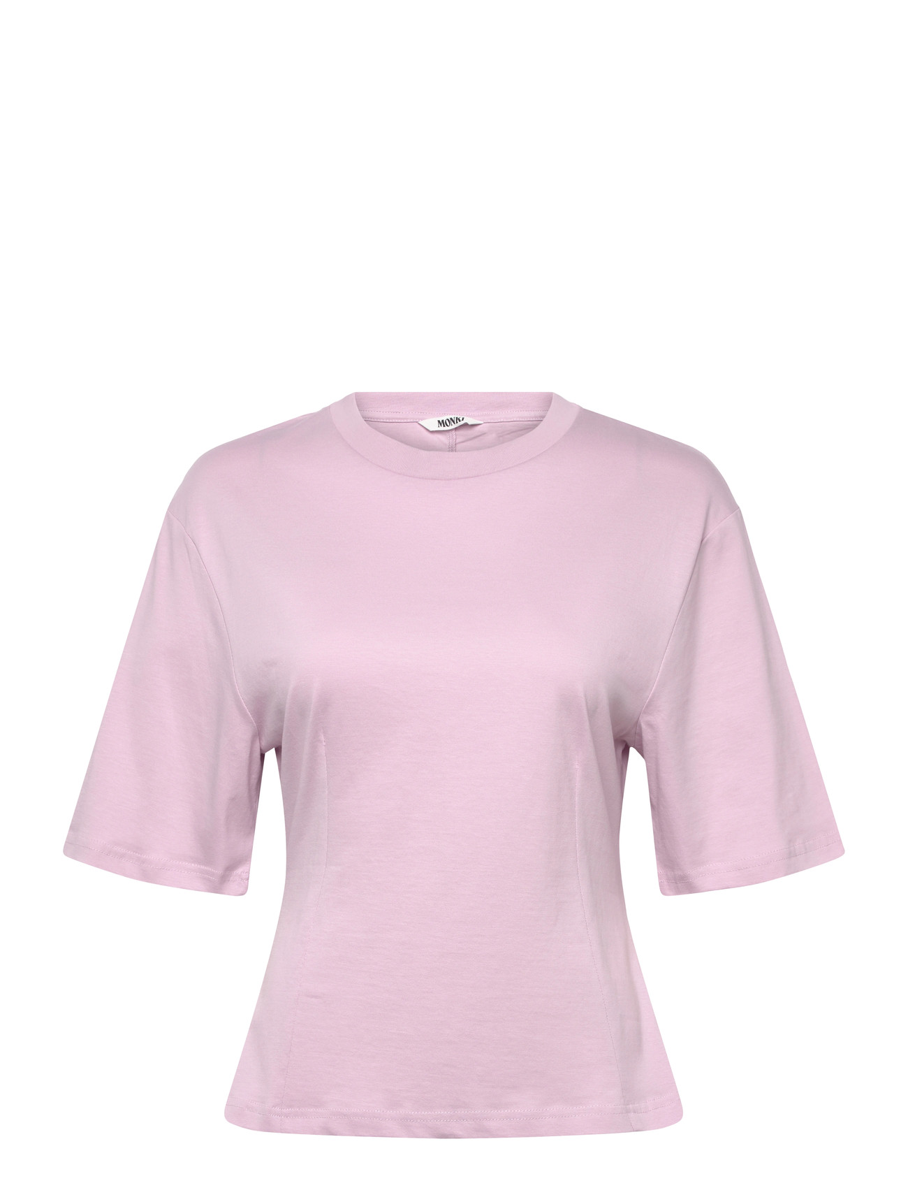 Monki Fitted Dart Detail T-Shirt, S, Pink, T-Shirts & Toppe > Kortærmede, Dame