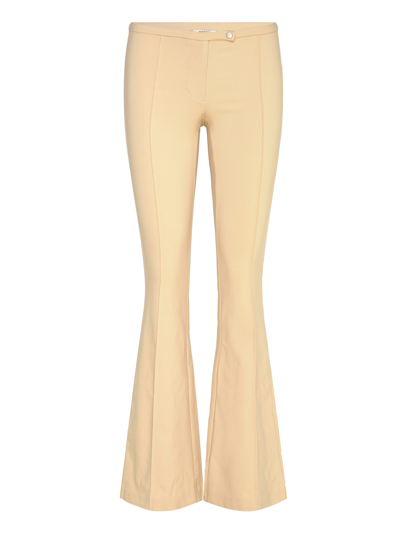 Monki Low Rise Skinny Flared Leg, 40, Yellow, Bukser > Flared, Dame