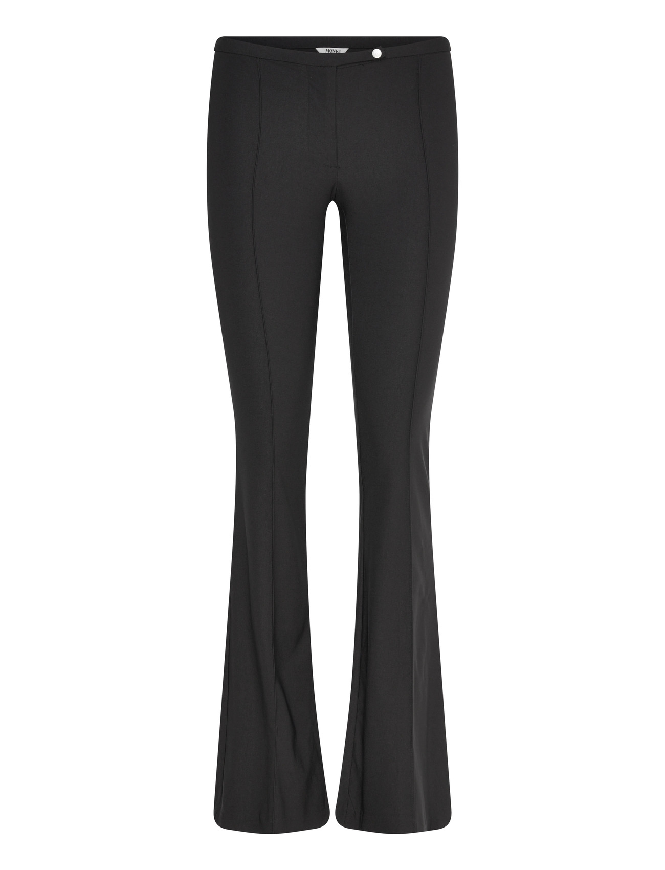 Monki Low Rise Skinny Flared Leg, 36, Black, Bukser > Flared, Dame