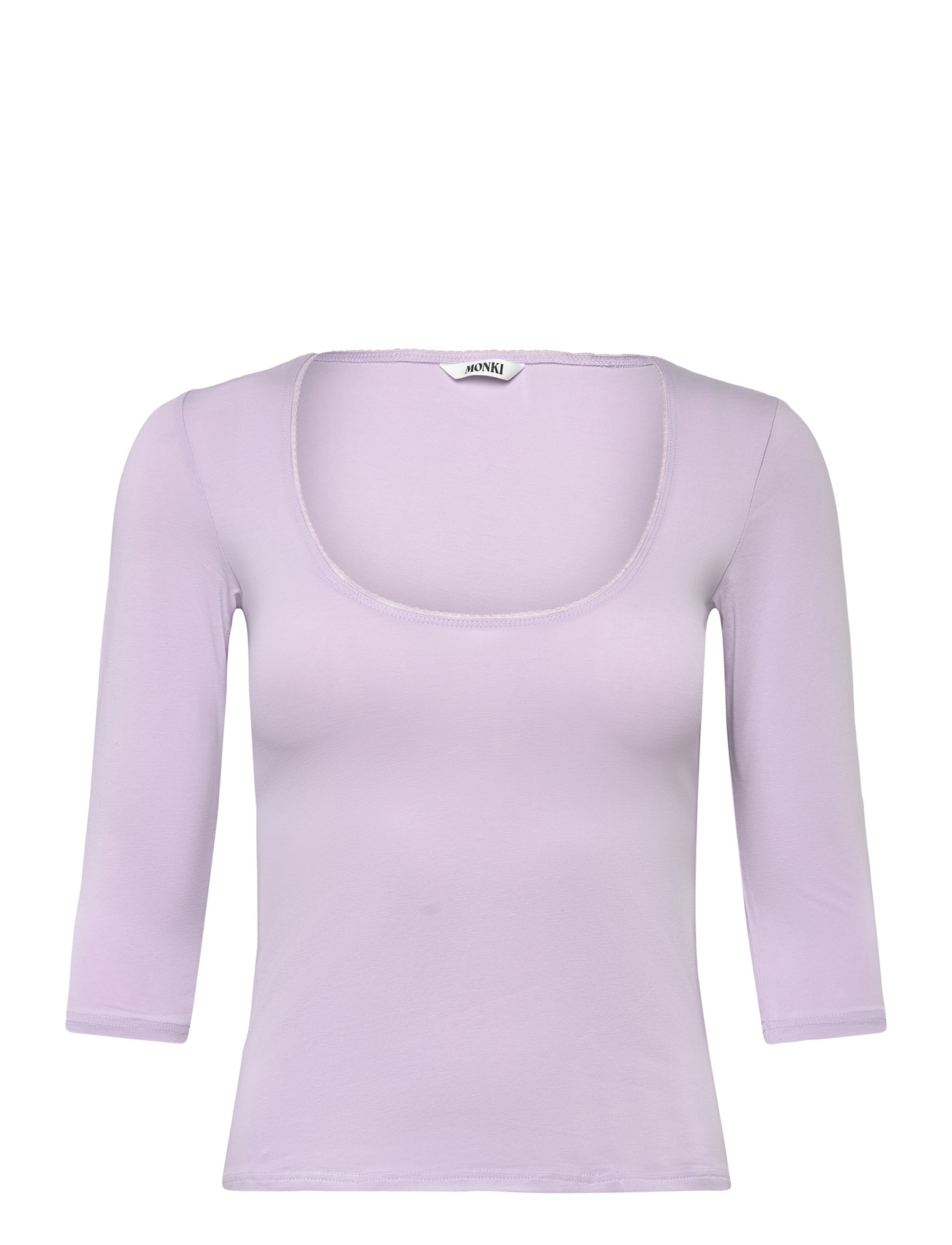 Monki 3/4 Sleeve Top, XS, Purple, T-Shirts & Toppe > Langærmede, Dame