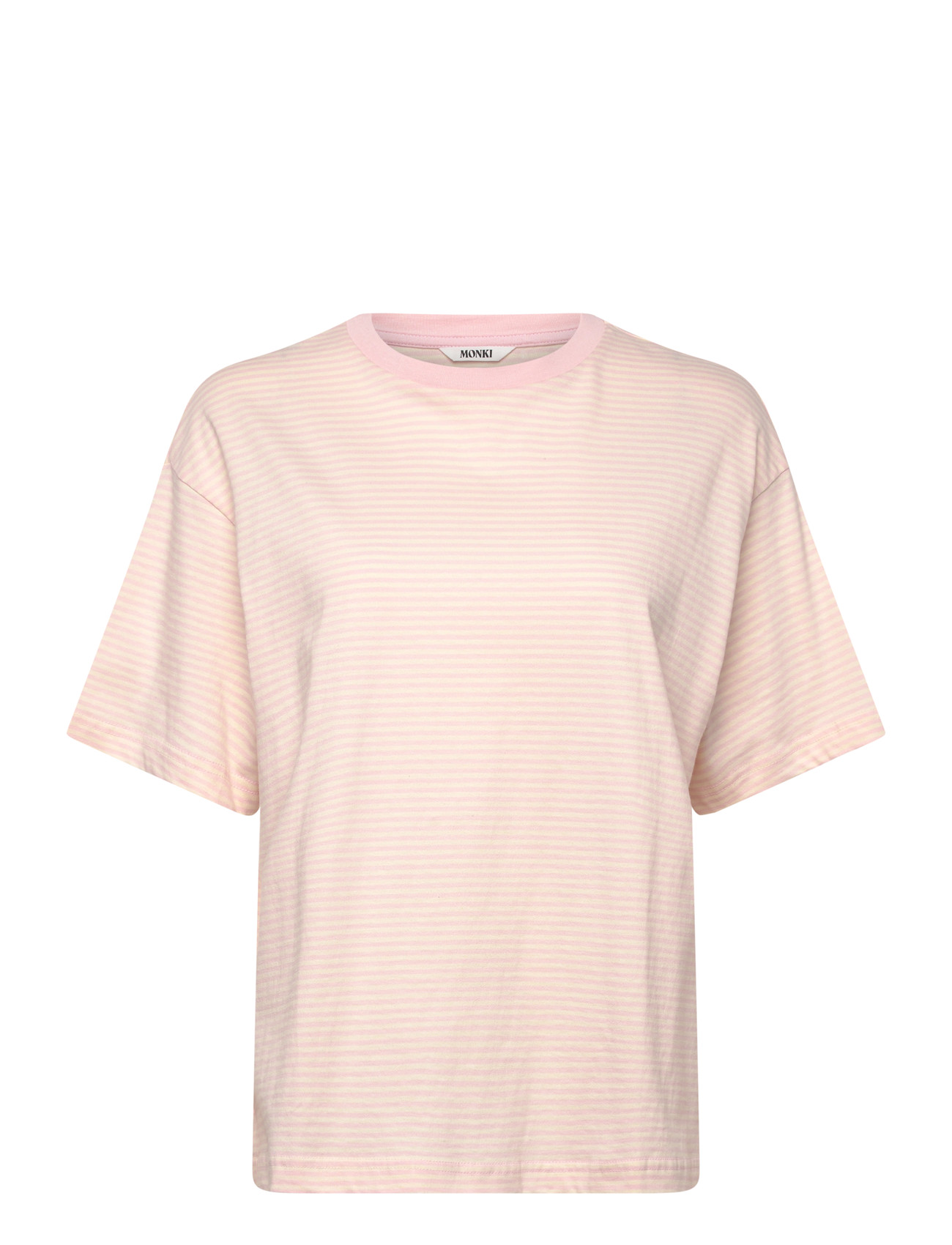 Monki Short-Sleeved Cotton T-Shirt, L, Pink, T-Shirts & Toppe > Kortærmede, Dame