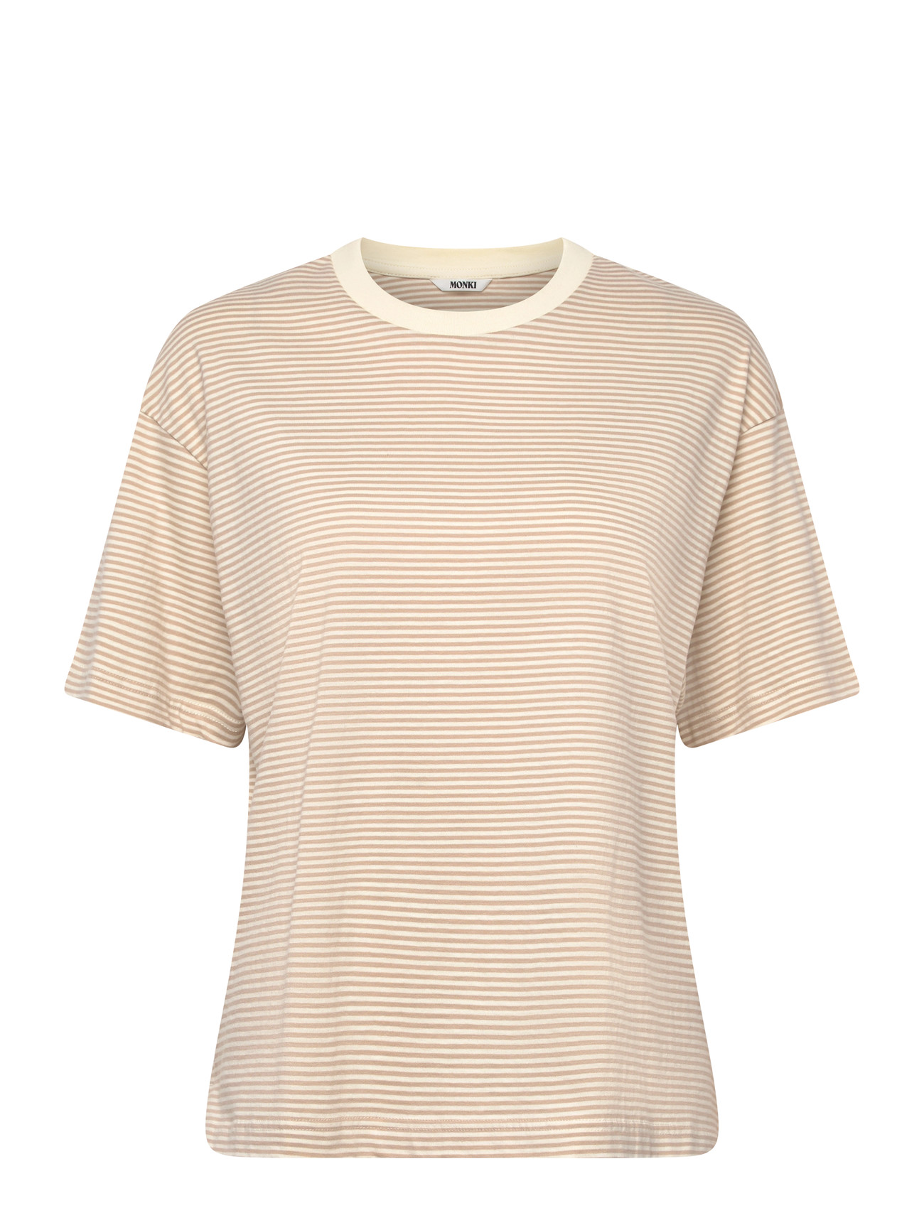 Monki Short-Sleeved Cotton T-Shirt, S, Yellow, T-Shirts & Toppe > Kortærmede, Dame