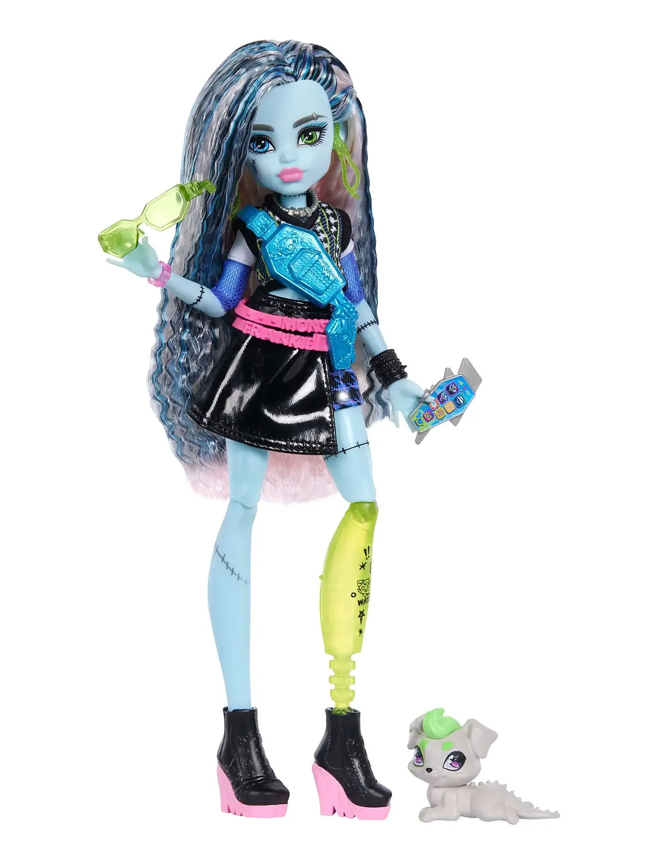 Monster High Frankie Stein Pop, One Size, Blue, Dukker Og Tilbehør > Dukker, Børn