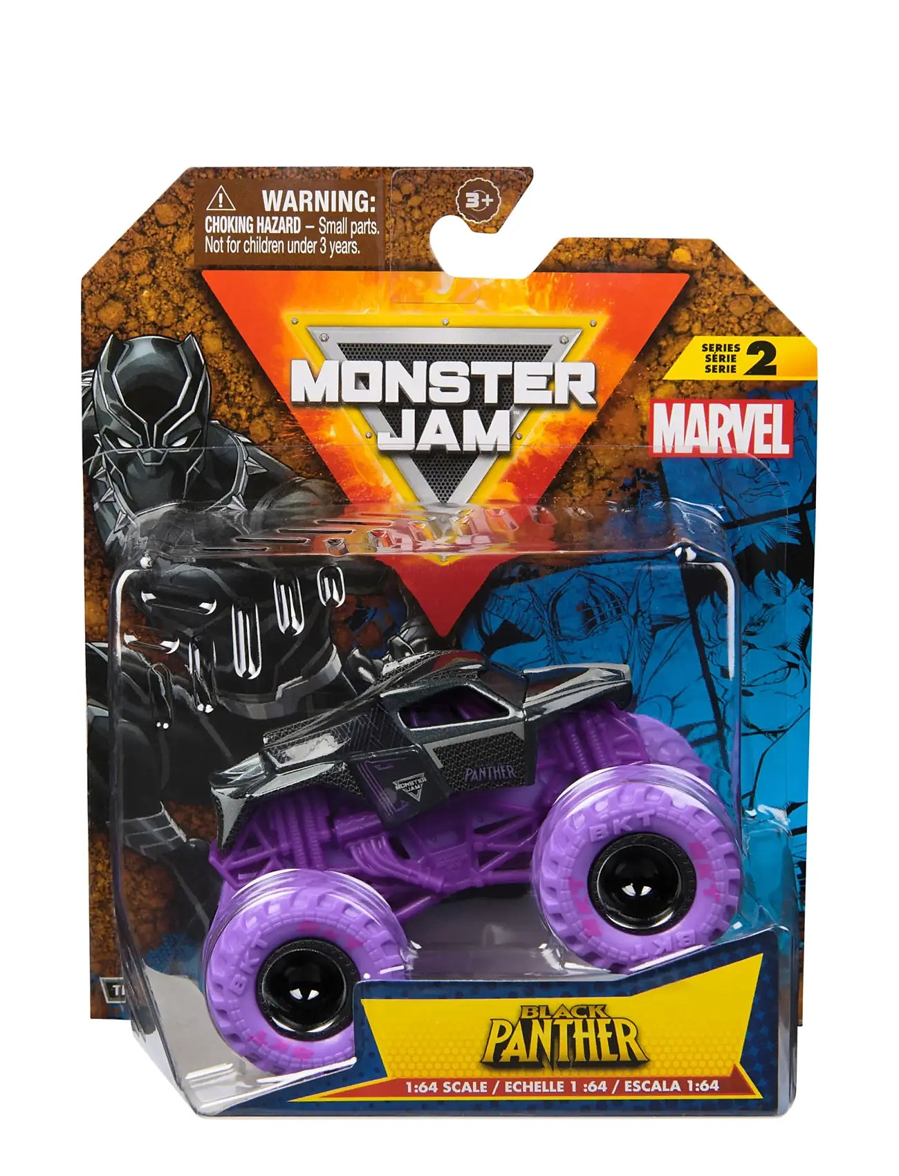 Monster Jam Monster Jam 1:64 Marvel Single-Black Panther V2 Multi/patterned