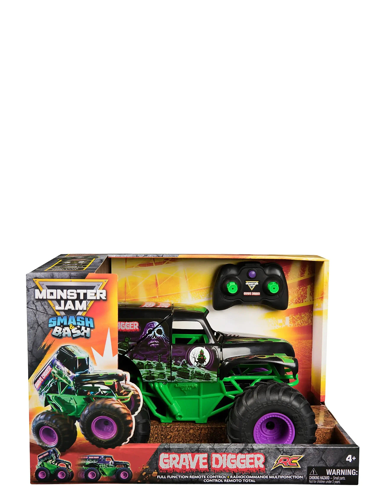 Monster Jam Monster Jam Rc 1:15 Smash & Bash Grave Digger, One Size, Black, Legetøj > Remote Controlled Legetøj, Børn