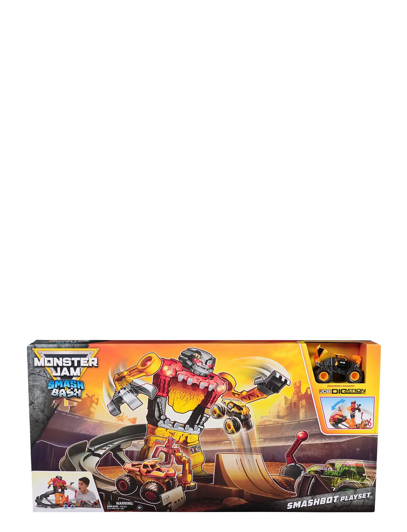 Monster Jam Monster Jam 1:64 Smash & Bash Smashbot Playset, One Size, Orange, Legesæt Og Actionfigurer > Legesæt, Børn