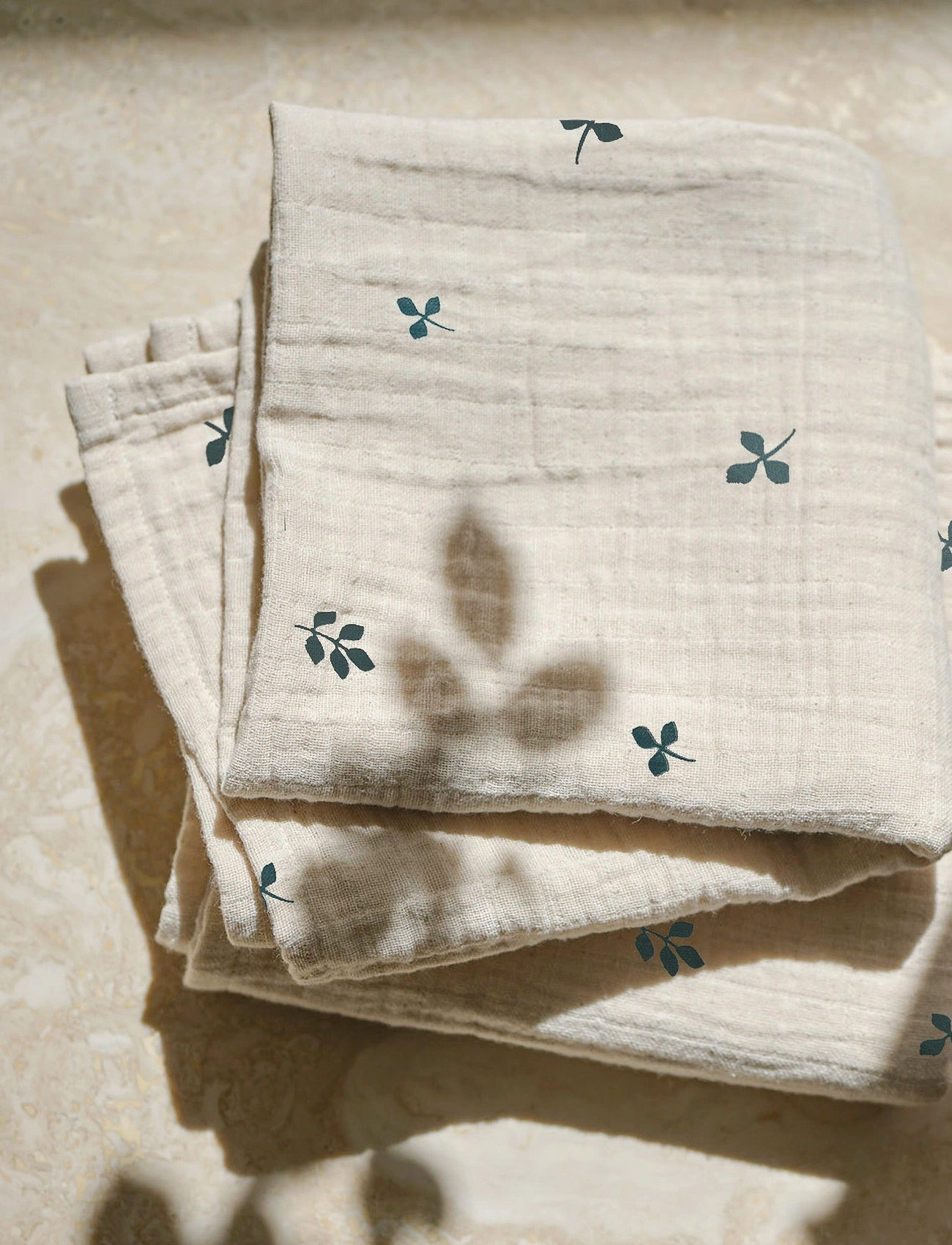 Moonboon Organic Muslins, 2. Pak., One Size, Cream, Musliner > Muslingeklude, Børn
