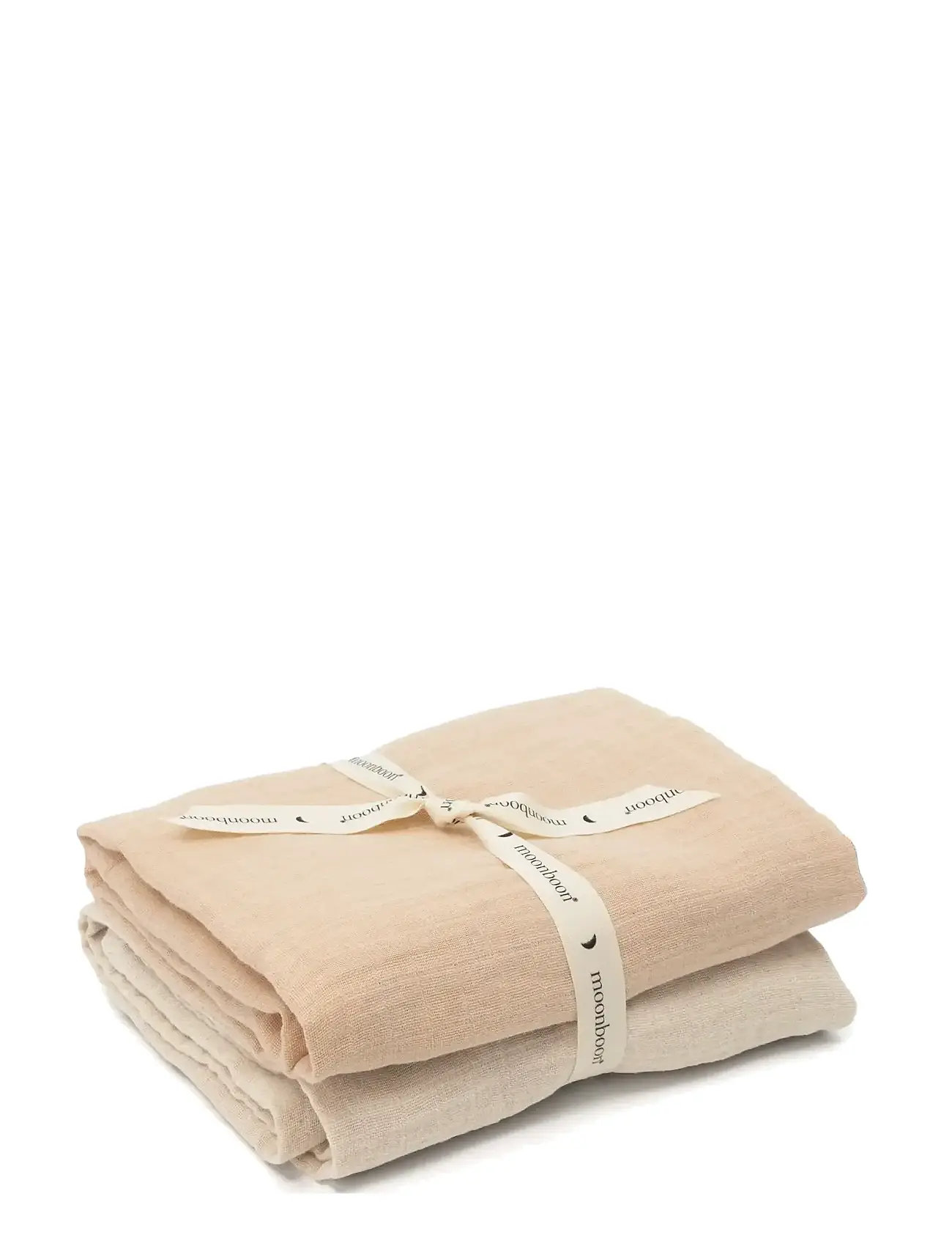 Moonboon Organic Muslins, 2. Pak., One Size, Beige, Muslinger > Muslingetæpper, Børn