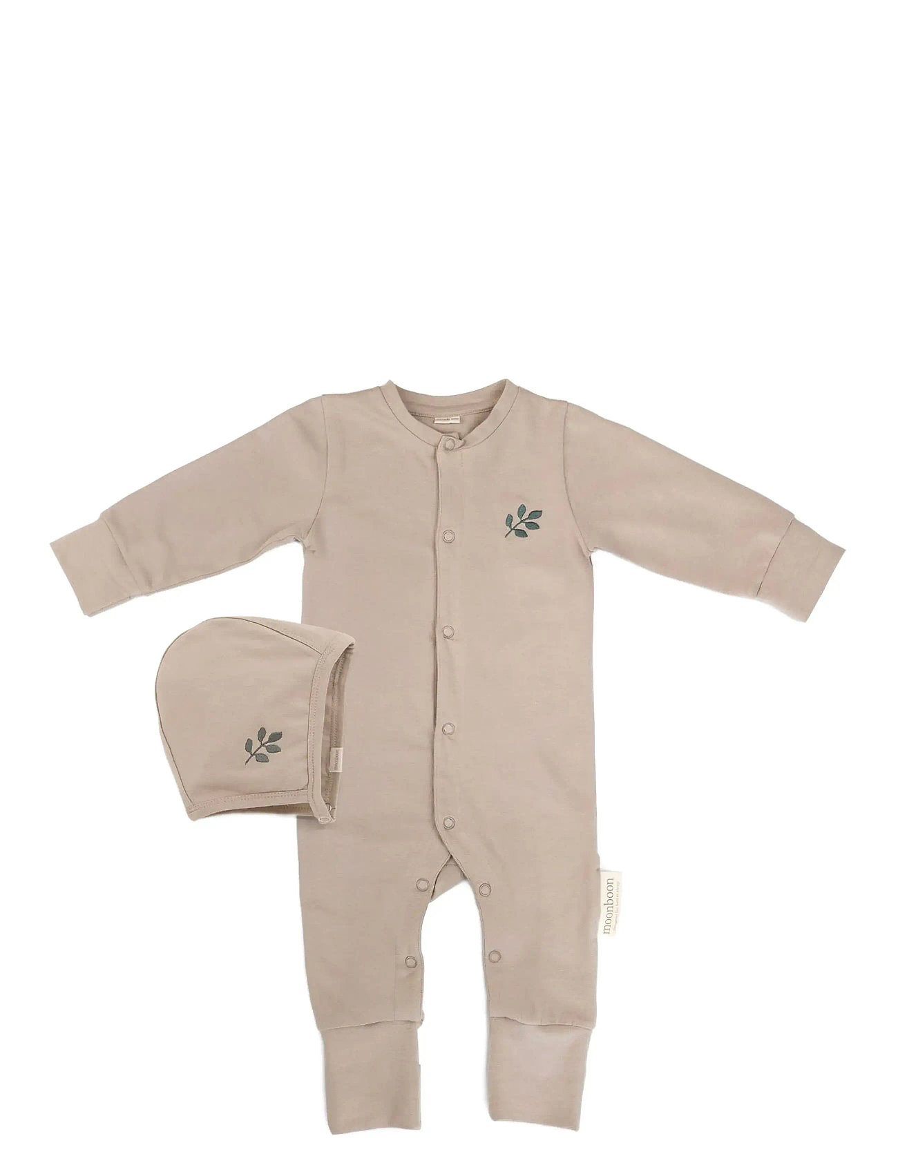 Moonboon Sleep Suit & Bonnet Giftbox, 80 cm, Beige > Baby Gavesæt, Børn