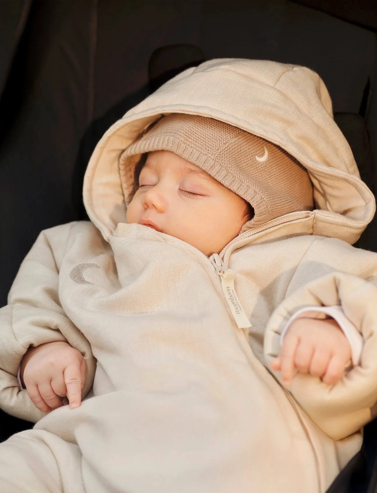 Moonboon Køredragt, 1-3MONTH, Cream, Yderbeklædning I Fleece > Overalls I Fleece, Børn