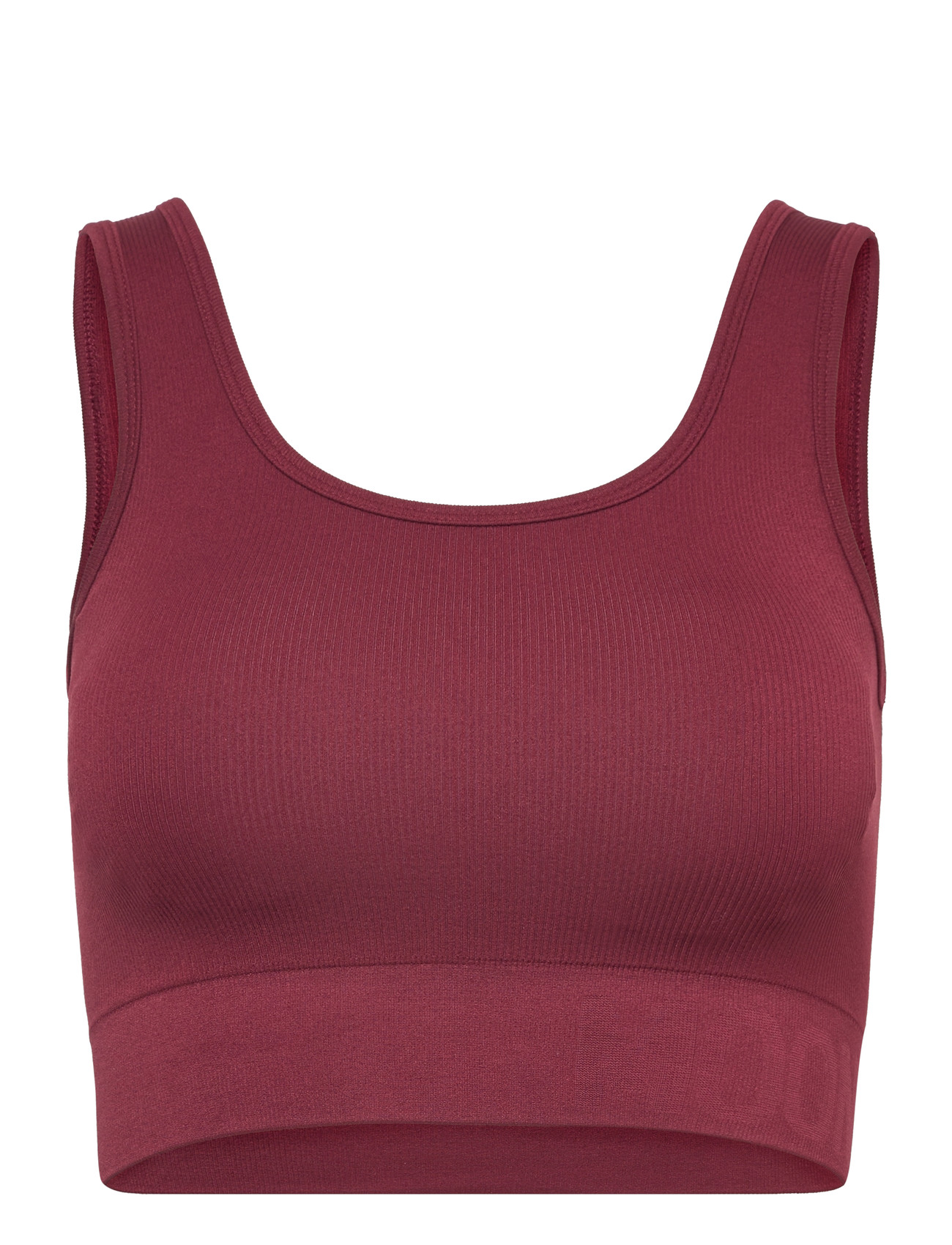 Moonchild Yoga Wear Soft Rib Seamless Crop Top, S, Burgundy, Bh'Er Og Toppe > Sports-Bh'Er - Alle, Dame