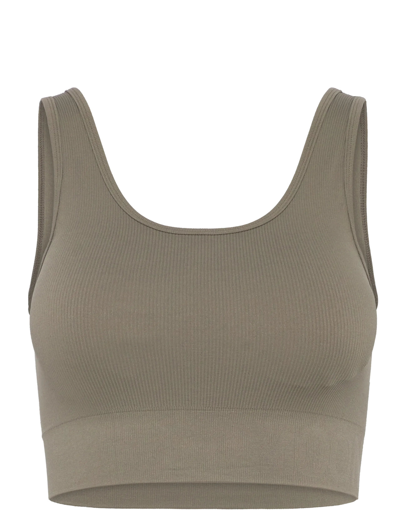 Moonchild Yoga Wear Soft Rib Seamless Crop Top, XL, Khaki green, Bh'Er Og Toppe > Sports-Bh'Er - Alle, Dame
