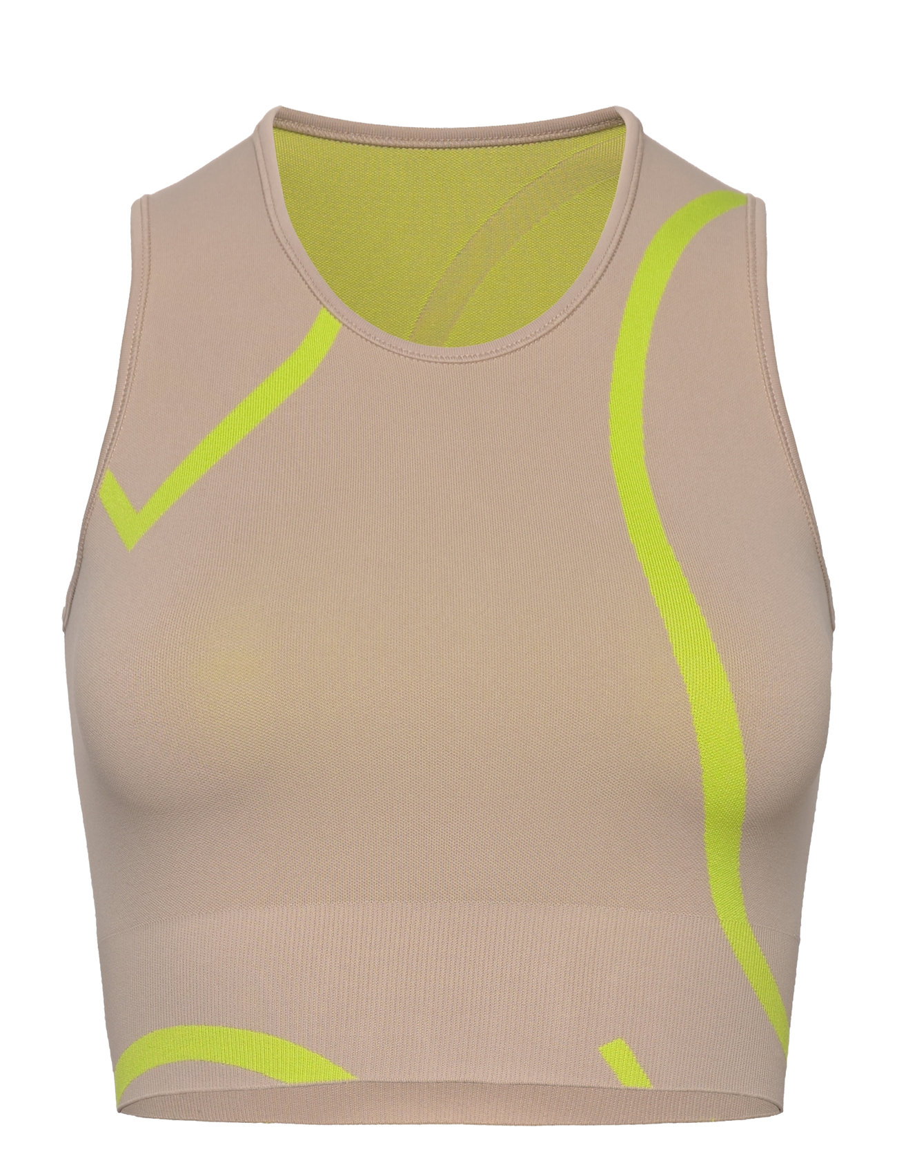 Loud Logo Crop Top Beige Moonchild Yoga Wear 136931