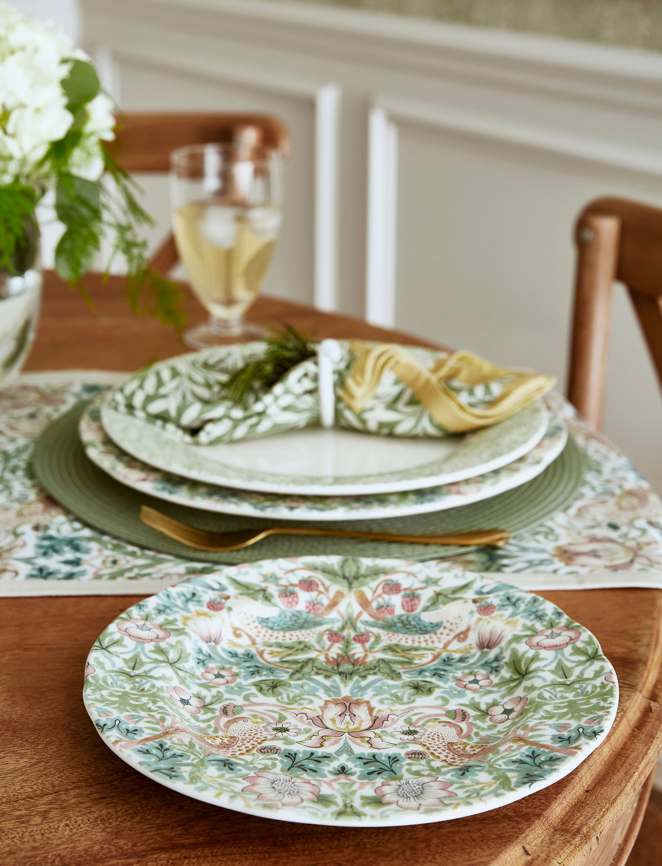 Morris & Co Morris & Co Plate S.thief 4-Pack, Ø 23 cm, Multi/patterned, Tallerkener > Middagstallerkener, Unisex