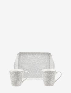 Pure Morris Strawberry Thief Mug & Tray Set - tarjottimet - grey