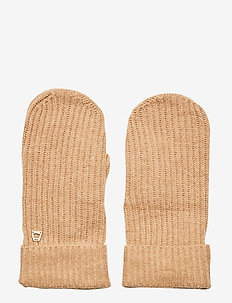 Aubrey Ribbed Mittens - CAMEL
