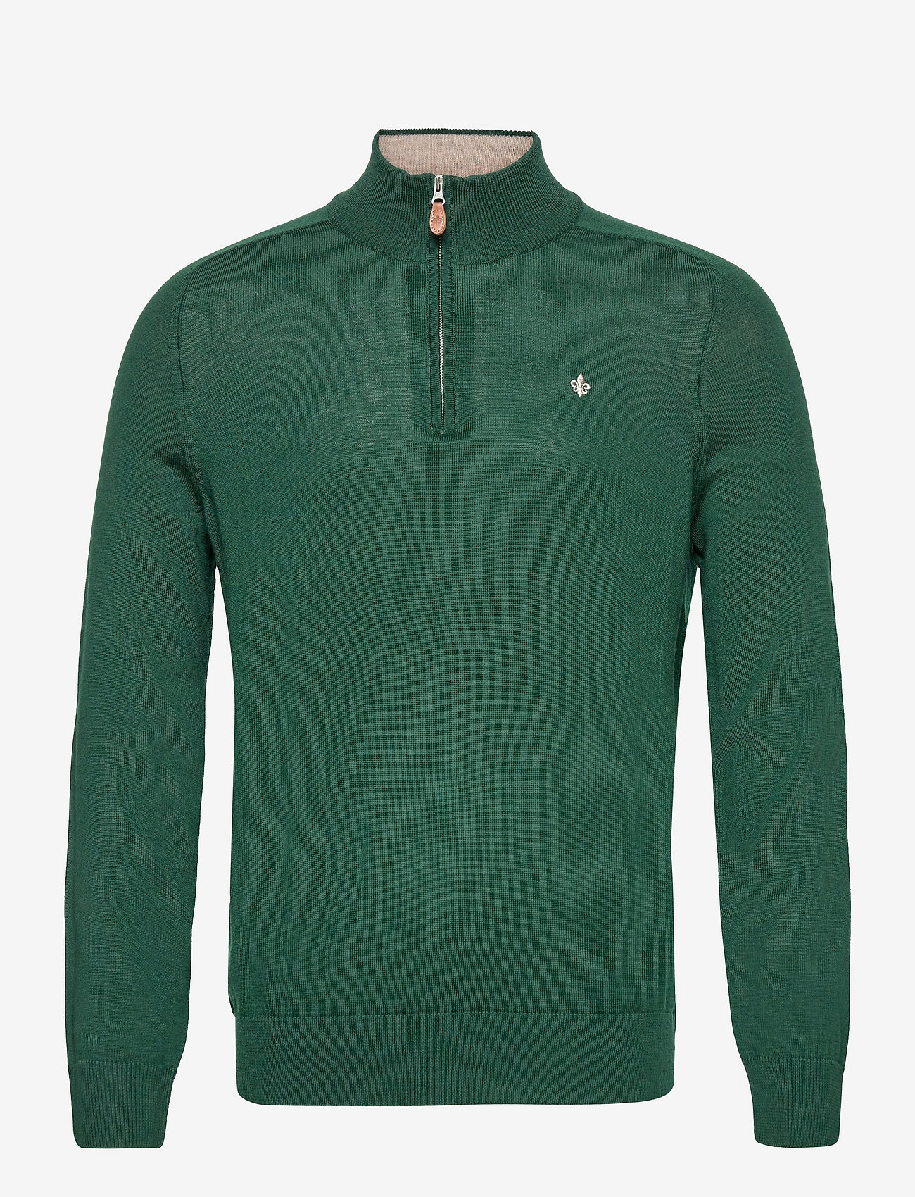 green zip sweater